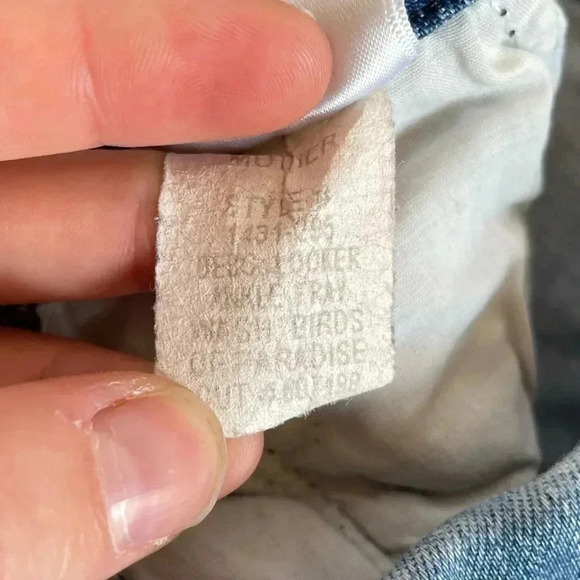 Mother The Looker Ankle Fray Blue Jeans in Birds of Paradise Wash Womens Size 26 - Picture 9 of 12